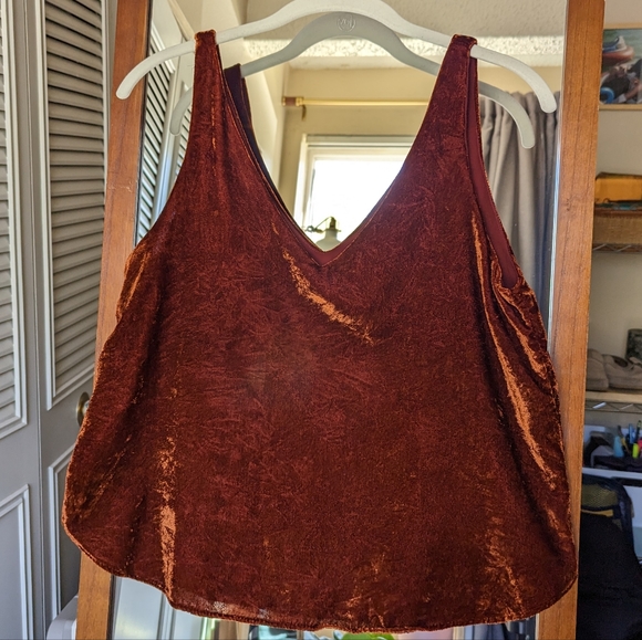 Velvet Tank Burnt Orange LOFT medium petite - Picture 6 of 10